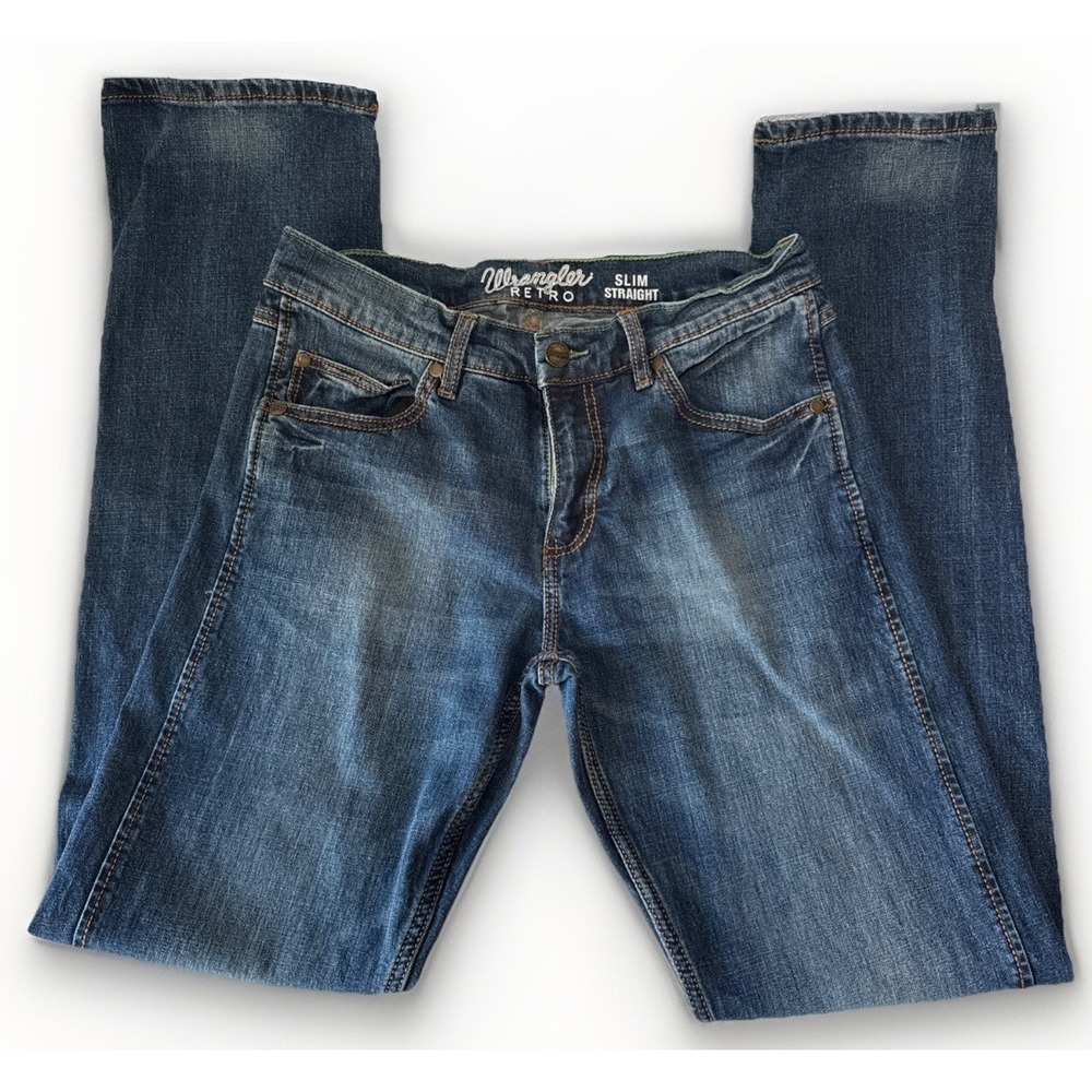 Wrangler Retro Men's Slim Straight Jeans Tag 31x36 Measures 31x35 WLT88BZ - Picture 1 of 8
